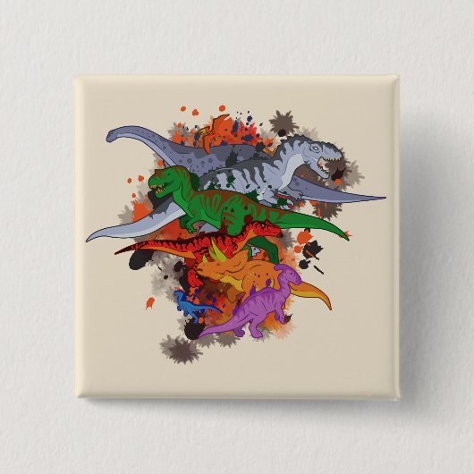Dinosaurier Button (Vorderseite)