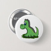 Dinosaurier-Cartoon Button (Vorne & Hinten)