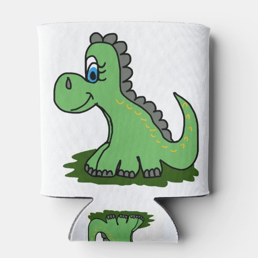 Dinosaurier-Cartoon Dosenkühler (Rückseite)