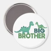 Dinosaurier Cartoon Großbrudertext Magnet (Vorderseite/Rückseite)