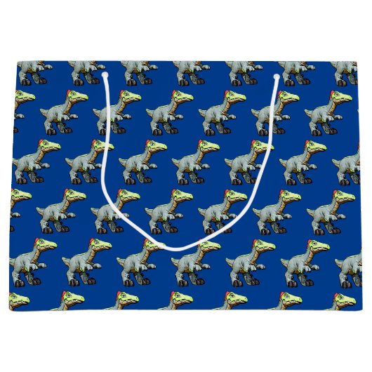 Dinosaurier Cartoon Spielzeug Dilophosaurus Große Geschenktüte (Vorderseite)