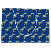 Dinosaurier Cartoon Spielzeug Dilophosaurus Große Geschenktüte (Rückseite)