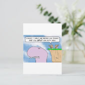 Dinosaurier-Caveman-Spaltung Postkarte (Stehend Vorderseite)