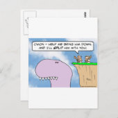 Dinosaurier-Caveman-Spaltung Postkarte (Vorne/Hinten)
