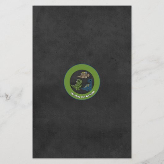 Dinosaurier Chalkboard Kinderbücher Emoji Game (Rückseite)