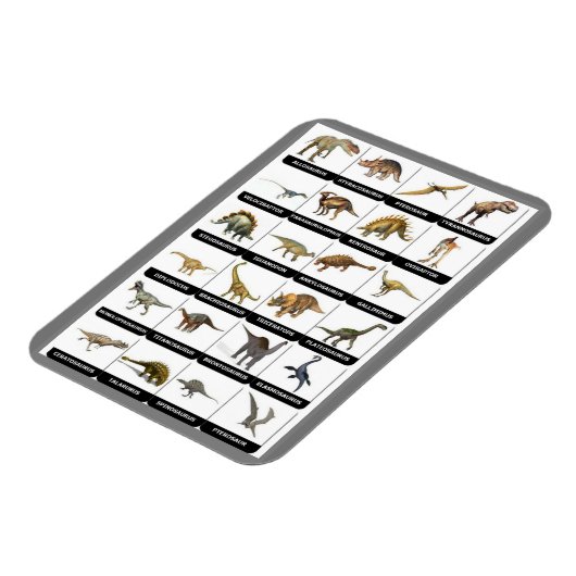 Dinosaurier Chart Magnet (Linke Seite)