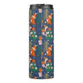 Dinosaurier Christmas Party Blue Thermosbecher (Rückseite)