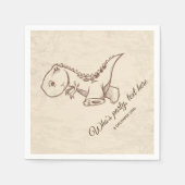 Dinosaurier, Cocktailpapier Napkins Serviette (Vorderseite)