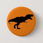 Dinosaurier Colorful Orange Button (Vorderseite)