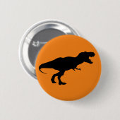 Dinosaurier Colorful Orange Button (Vorne & Hinten)