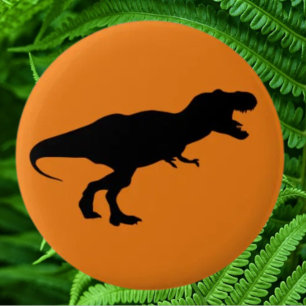 Dinosaurier Colorful Orange Button