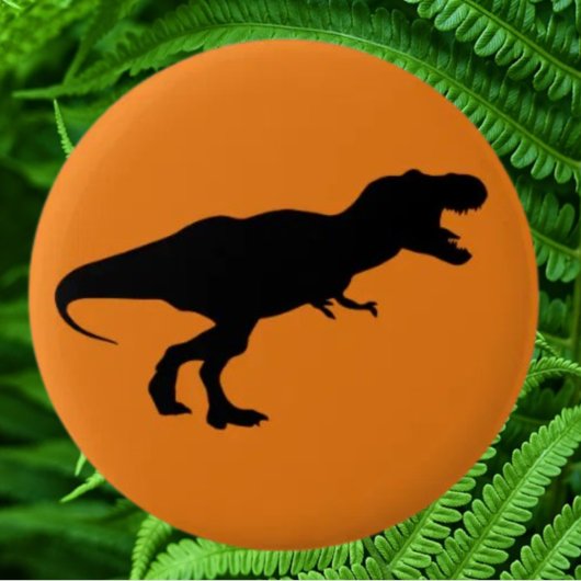 Dinosaurier Colorful Orange Button