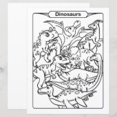 Dinosaurier Coloring Page (Vorne/Hinten)