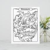 Dinosaurier Coloring Page (Stehend Vorderseite)