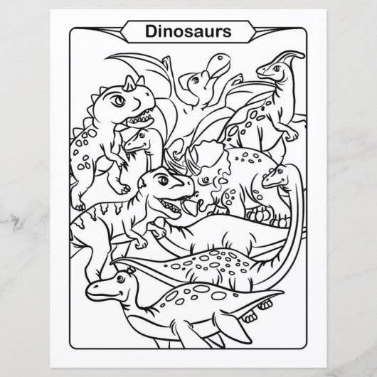 Dinosaurier Coloring Page (Vorderseite)
