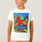 Dinosaurier Comic Book Boy Birthday T-Shirt (Vorderseite)