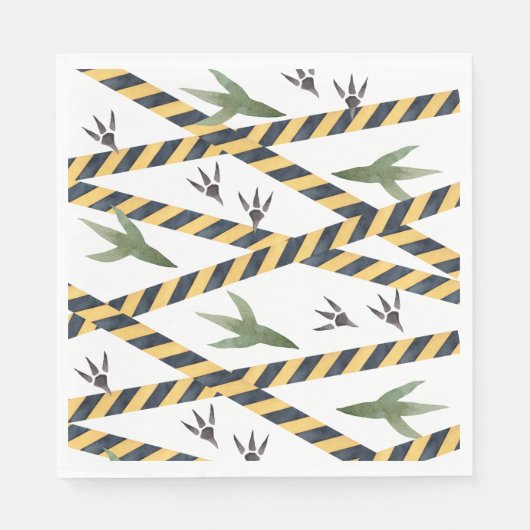 Dinosaurier Construction Party Napkins Serviette (Vorderseite)