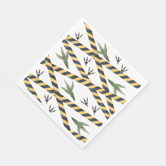 Dinosaurier Construction Party Napkins Serviette (Ecke)
