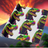 Dinosaurier Cool Gelbes Glück Geburtstag Geschenkpapier