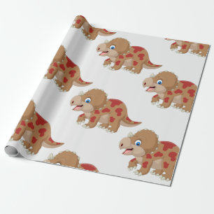 Dinosaurier Cool Triceratops Kinder Geschenkpapier