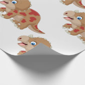Dinosaurier Cool Triceratops Kinder Geschenkpapier (Ecke)