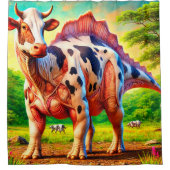 Dinosaurier Cow Duschvorhang (Vorderseite)
