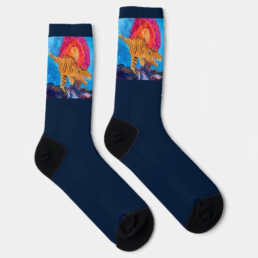 Dinosaurier-Crew-Socken Socken (Rechts)