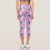 Dinosaurier, Cute Dinosaurier, Sterne, Raumschiff Capri Leggings (Rückseite)