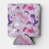 Dinosaurier, Cute Dinosaurier, Sterne, Raumschiff Dosenkühler (Vorderseite)