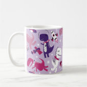 Dinosaurier, Cute Dinosaurier, Sterne, Raumschiff Kaffeetasse (Links)
