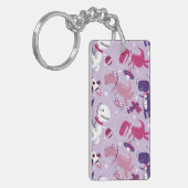 Dinosaurier, Cute Dinosaurier, Sterne, Raumschiff Schlüsselanhänger (Vorderseite links)