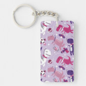 Dinosaurier, Cute Dinosaurier, Sterne, Raumschiff Schlüsselanhänger (Vorderseite)