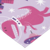 Dinosaurier, Cute Dinosaurier, Sterne, Raumschiff Tischdecke (Schrägansicht)
