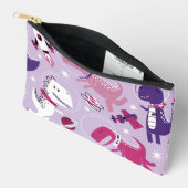 Dinosaurier, Cute Dinosaurier, Sterne, Raumschiff Zubehörtasche (Offen)