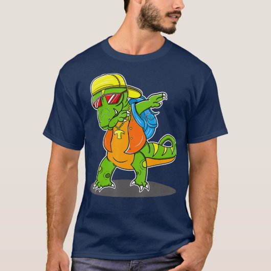 Dinosaurier Dabbing T Rex Dabbing School Bag T-Shirt (Vorderseite)