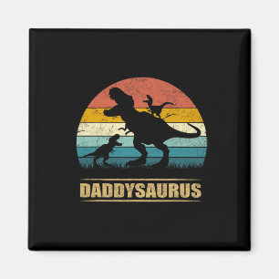 Dinosaurier Daddysaurus 2 Two Kids Funny Vatertag Magnet