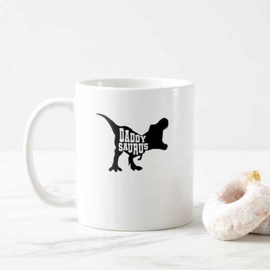 Dinosaurier Daddysaurus T-Rex Kaffeetasse (Mit Donut)