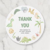 Dinosaurier danke Ihnen Baby Duwer Gender Neutral Geschenkanhänger (Rückseite)