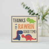 Dinosaurier danken Ihnen Karten (Stehend Vorderseite)