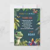 Dinosaurier Dankeskarte (Vorderseite)