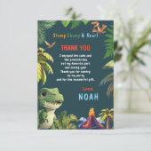 Dinosaurier Dankeskarte (Stehend Vorderseite)