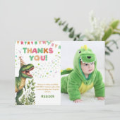 Dinosaurier Dankeskarte (Stehend Vorderseite)