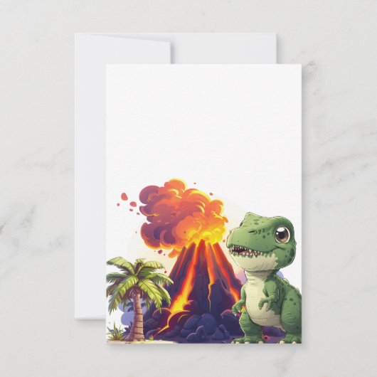 Dinosaurier Dankeskarte (Rückseite)