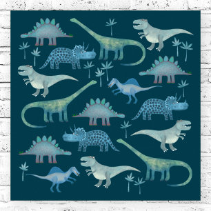 Dinosaurier Dark Green Poster