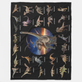 Dinosaurier: Das Jurassische Zeitalter schwarzer F Fleecedecke (Vorderseite)