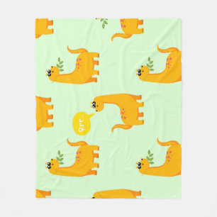 Dinosaurier Delight: Das helle Muster der Kinder. Fleecedecke