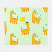 Dinosaurier Delight: Das helle Muster der Kinder. Fleecedecke (Vorderseite (Horizontal))