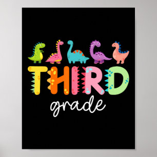 Dinosaurier der 3. Klasse Zurück zur Schule Erster Poster
