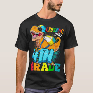 Dinosaurier der 4. Klasse zurück in die Schule T-Shirt