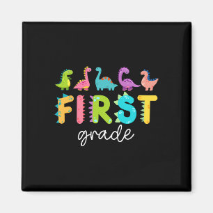 Dinosaurier der ersten Klasse gehen zur Schule Leh Magnet